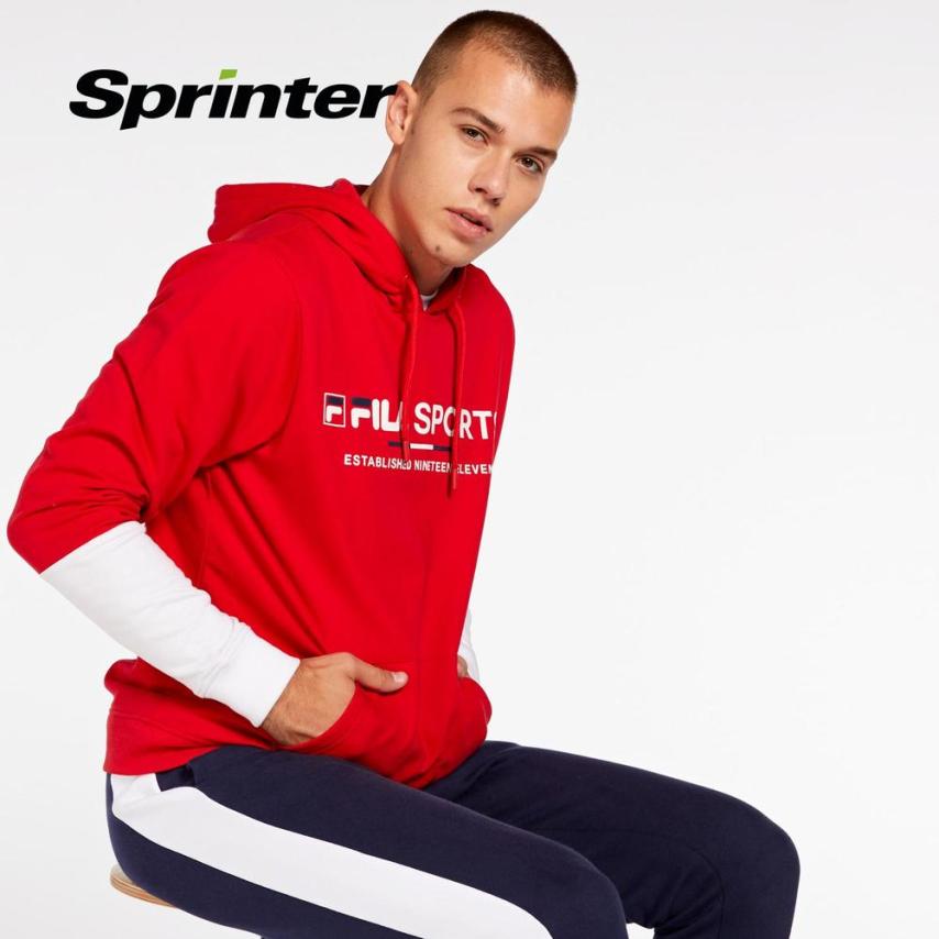 sudadera fila roja hombre